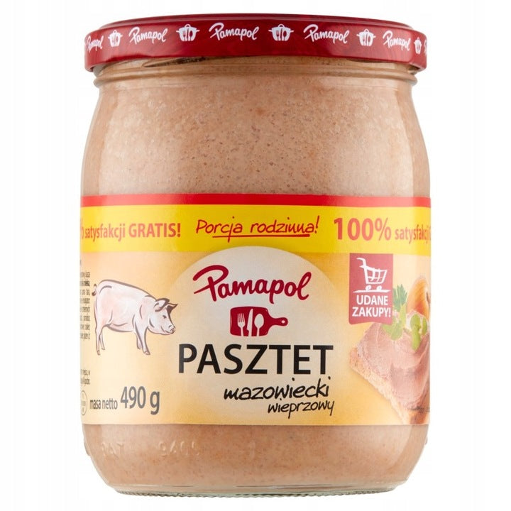 Pamapol Pasztet Mazowiecki Wieprzowy 490 g