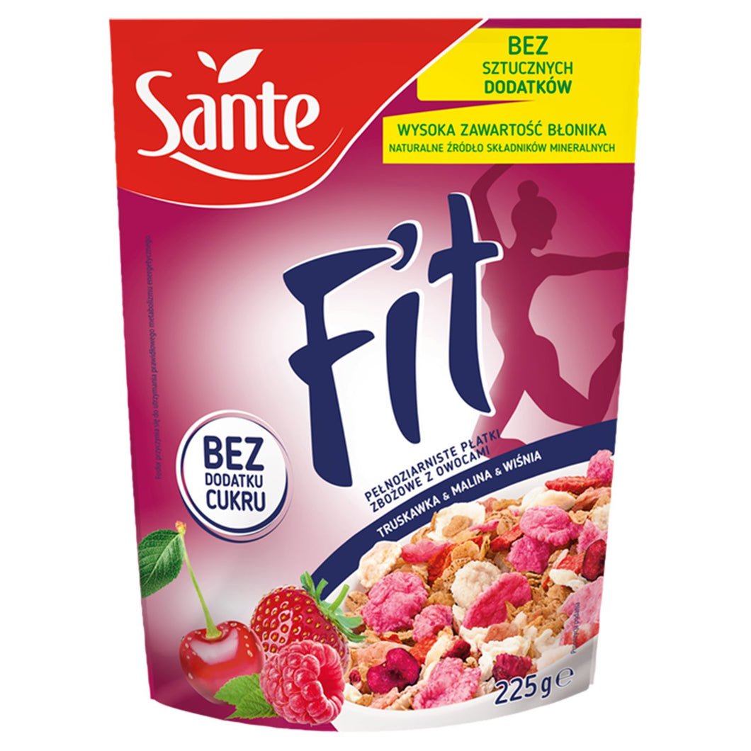 Sante Fit Musli Truskawka Wiśnia 225g