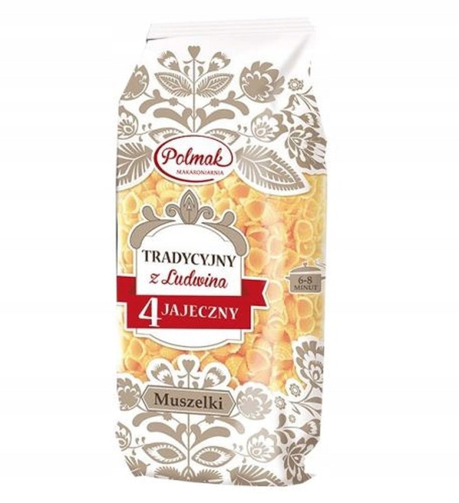 Polmak Makaron Tradycyjny 4 Jajeczny Muszelki 250 g