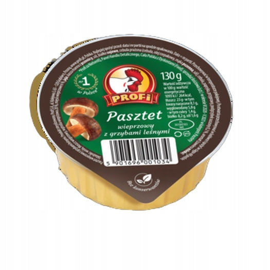 Profi Pasztet Wieprzowy Wiejski Z Grzybami Leśnymi 130g