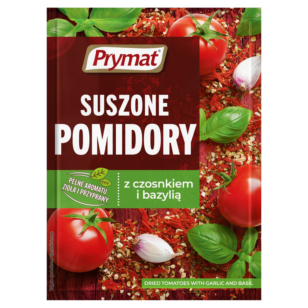 Prymat Suszone Pomidory Z Czosnkiem I Bazylią 15g