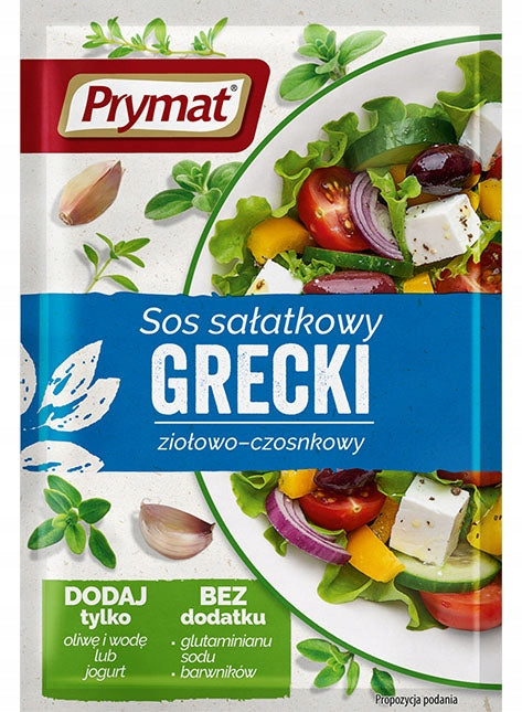 Prymat Sos Sałatkowy Grecki Ziołowo-Czosnkowy 9g