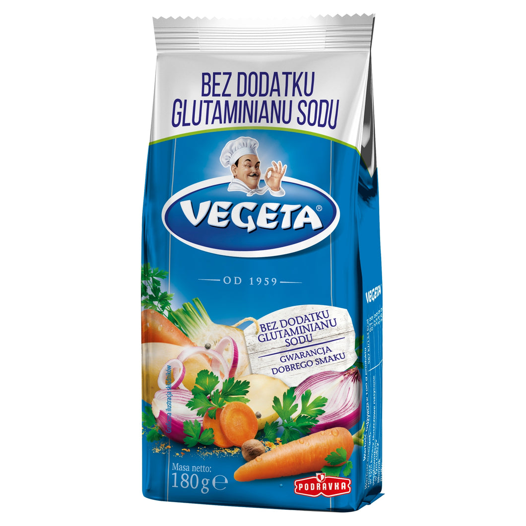 Podravka Przyprawa Warzywna Vegeta Bez Dodatku Glutaminianu Sodu 180 g