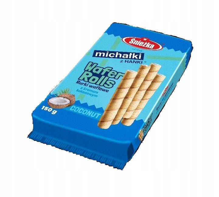 Śnieżka Rurki Waflowe Z Hanki Z Kremem Kokosowym 150 g
