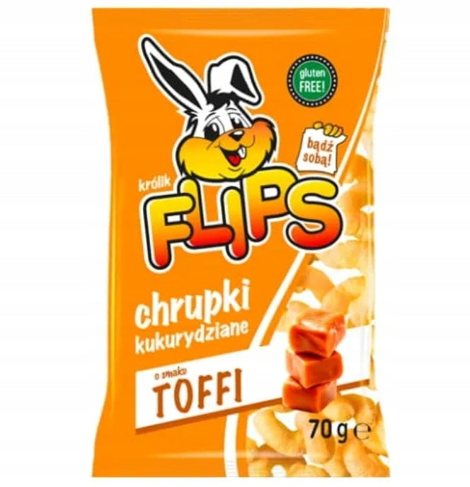 Flips Chrupki Kukurydziane O Smaku Toffi 70g
