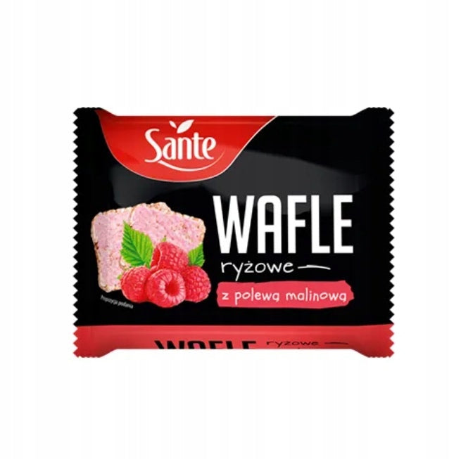 Sante Wafle Ryżowe Z Polewą Malinową 24g
