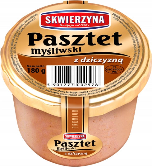 Skwierzyna Pasztet Myśliwski z Dziczyzną 180g