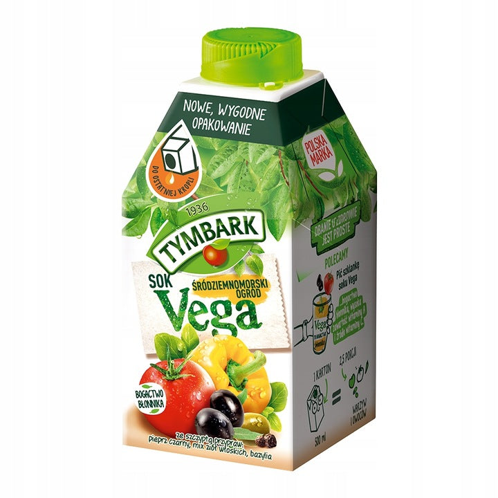 Tymbark Sok  Vega Śródziemnomorski Ogród  Warzywny 500ml