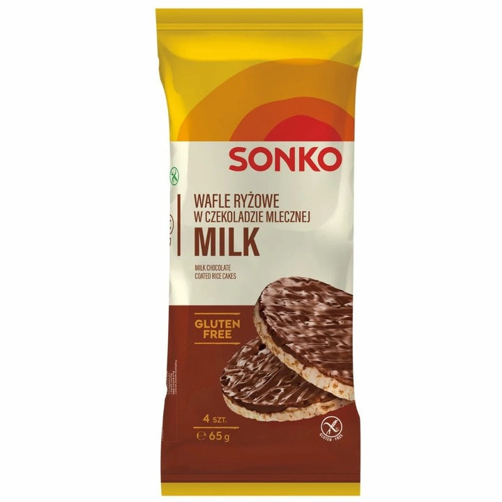 Sonko Wafle Ryżowe W Czekoladzie Mlecznej 65g