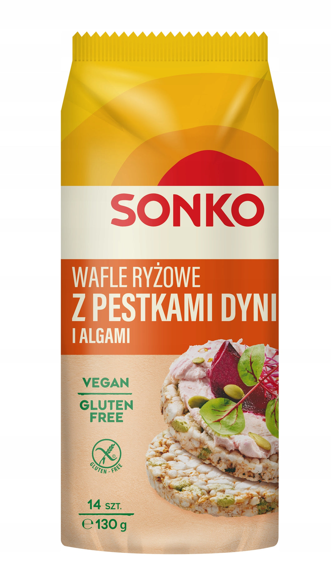 Sonko Wafle Ryżowe Pestki Dyni Algi 130g