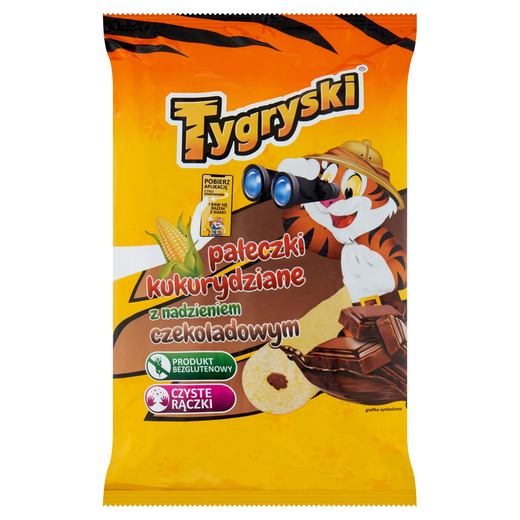Tygryski Pałeczki Kukurydziane Z Nadzieniem Czekoladowym 70g