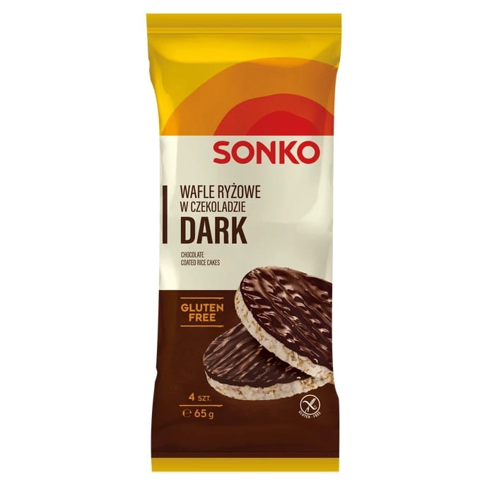 Sonko Wafle Ryżowe W Czekoladzie Deserowej 65g
