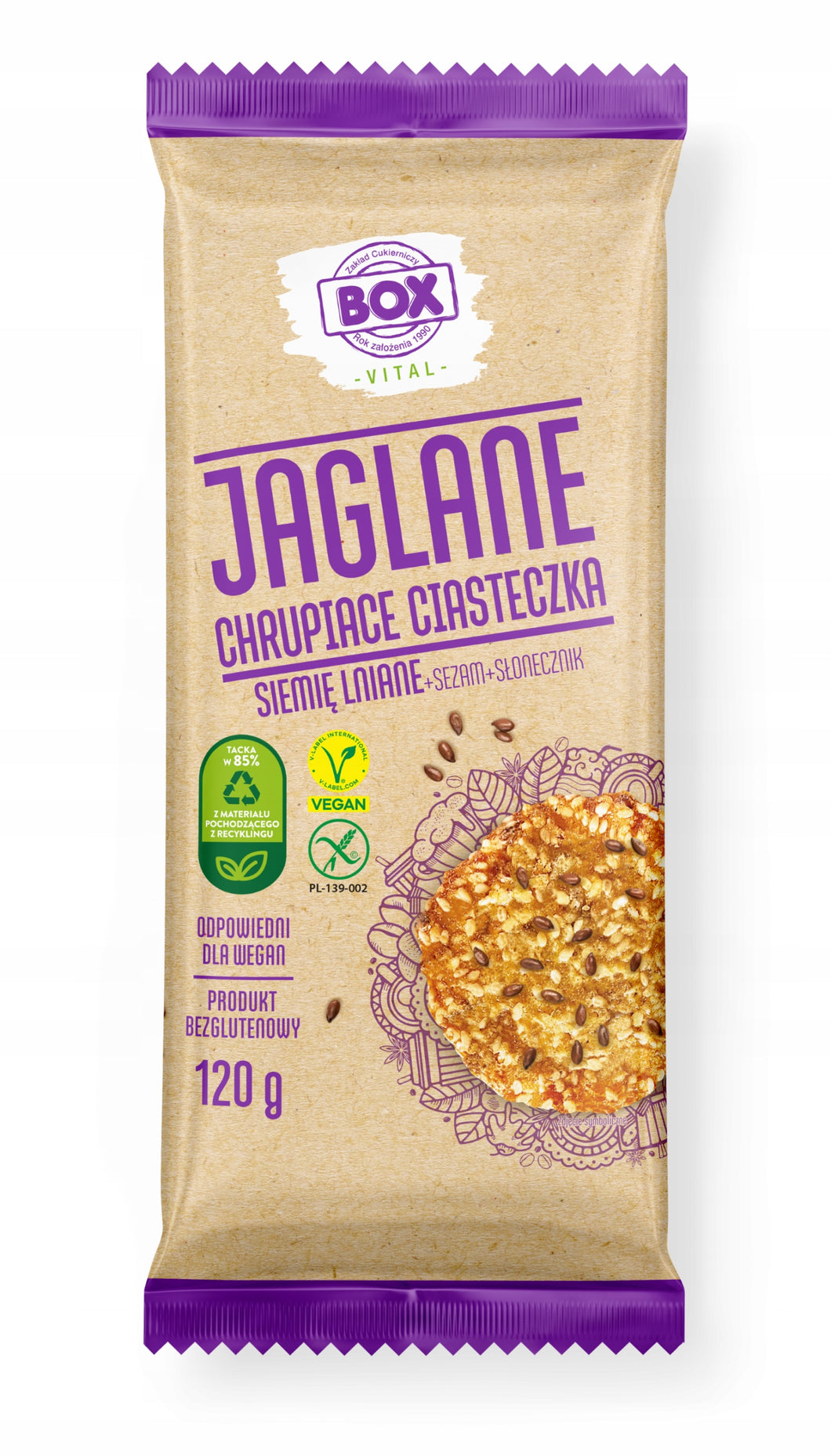 Frank Ciastko Jaglane Z Siemieniem Lnianym 120g