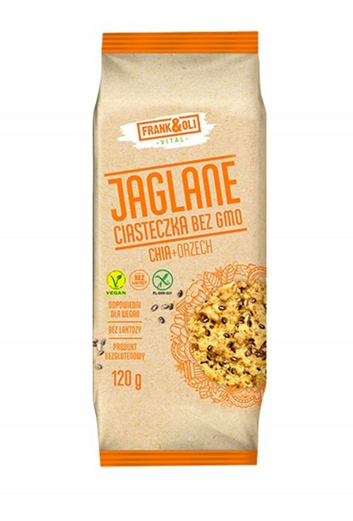 Frank OIL Ciasteczka Jaglane Z Orzechami+Chiabez GMO 120 g