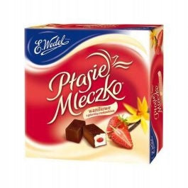 Wedel Ptasie Mleczko Waniliowe Z Galaretką Truskawkową 340g