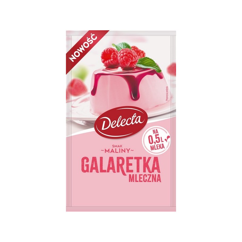 Delecta Galaretka Mleczna Malinowa 60g