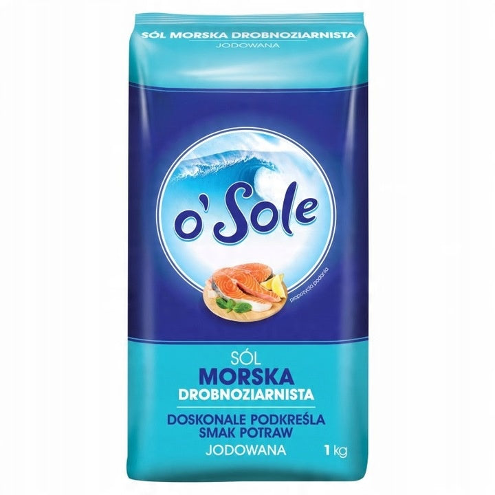 O'Sole Sól Morska Drobnoziarnista Jodowana 1 kg
