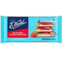 Wedel Czekolada Mleczna Z Nadzieniem Truskawkowym 100g
