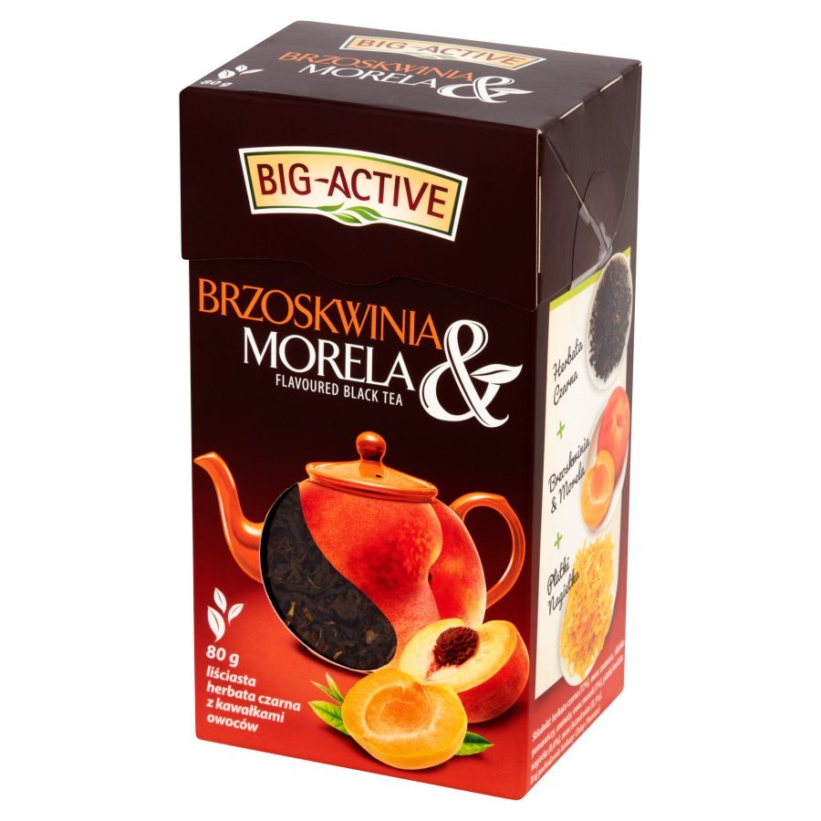 Big Active Herbata Czarna Z Brzoskwinią I Morelą 80g