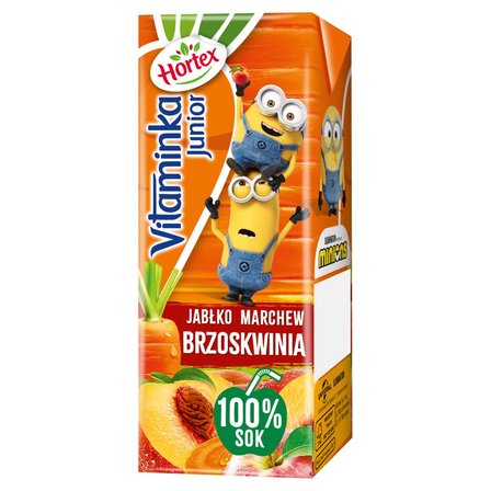 Hortex Vitaminka Junior Sok 100% Jabłko Marchew Brzoskwinia 200 ml