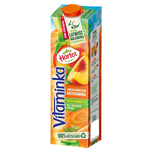 Hortex Vitaminka Marchew Jabłko Brzoskwinia 1l