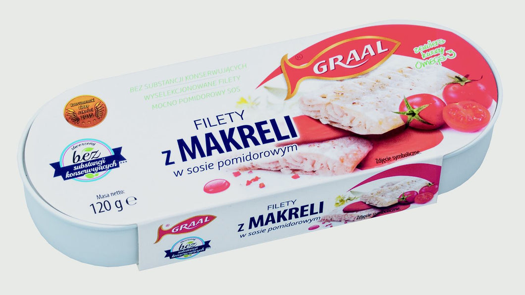 Graal Filety Z Makreli W Sosie Pomidorowym 120g