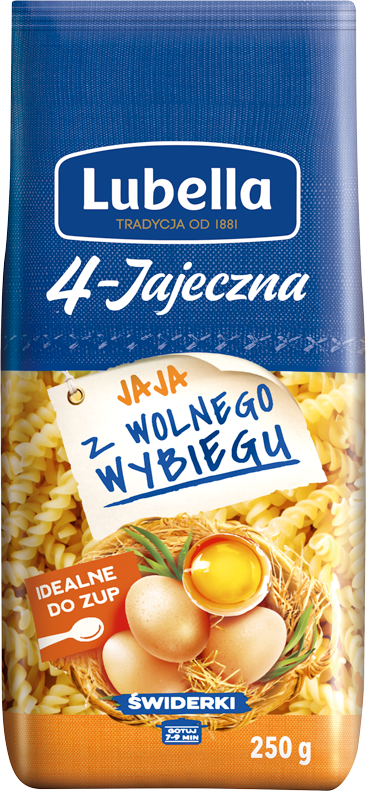 Lubella 4-Jajeczna Świderki 250G