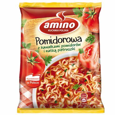 Amino Nudle Pomidorowa Z Kawałkami Pomidorów I Natką Pietruszki 61g