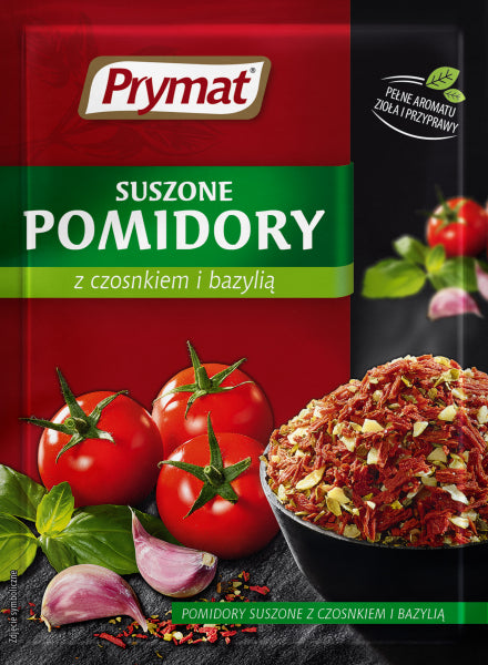 Prymat Suszone Pomidory Z Czosnkiem I Bazylią 15G