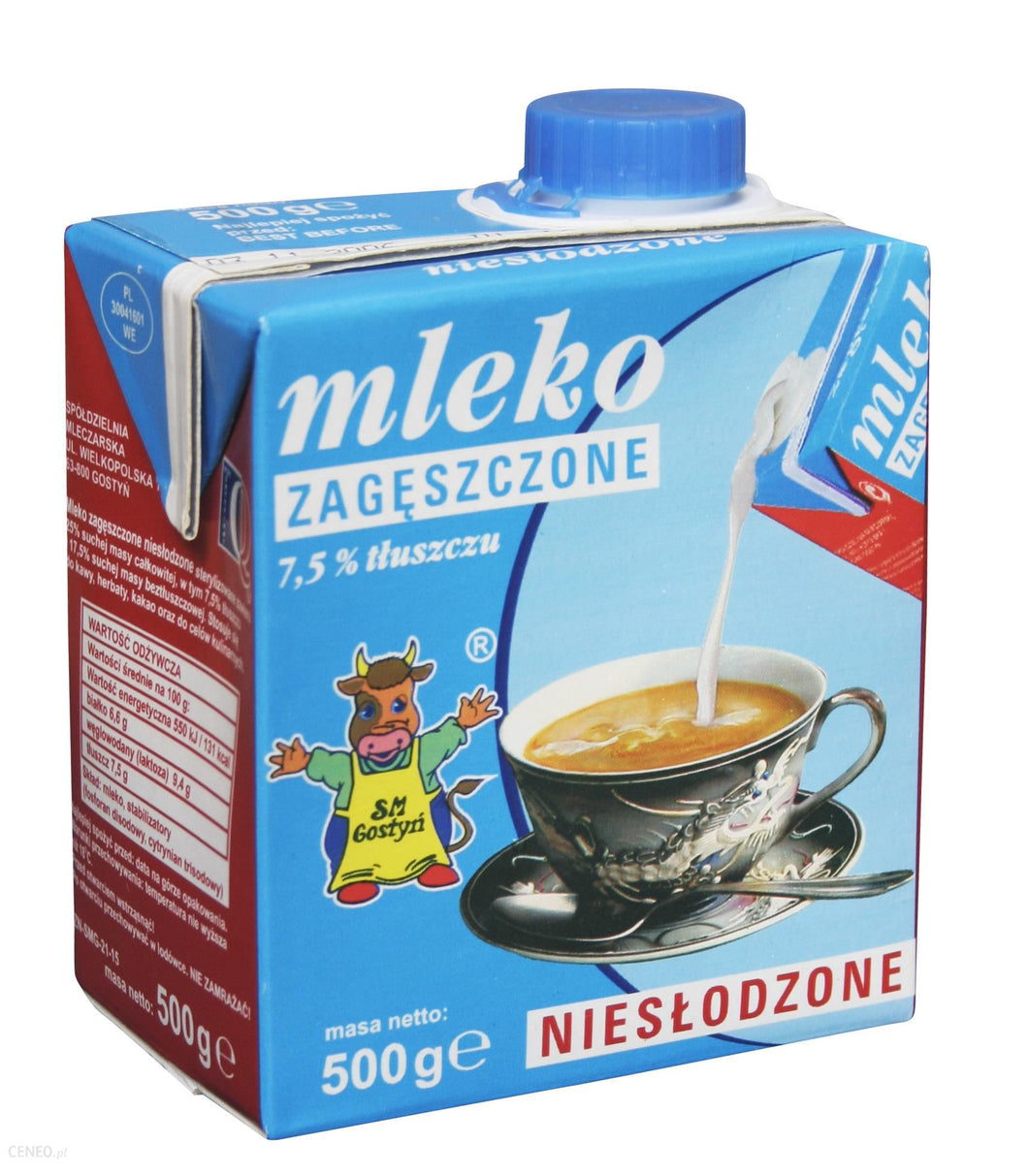 Mleko Gostyńskie Zagęszczone Niesłodzone 500ml