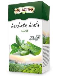 Big Active Herbata Biała Expresowa Aloes 20 Torebek