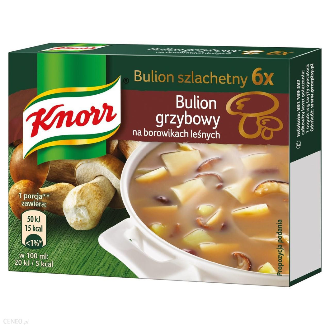 Knorr Bulion Grzybowy Na Borowikach Leśnych 6 Kostek