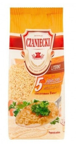 Czaniecki Makaron Literki 5 Jajeczny 250g