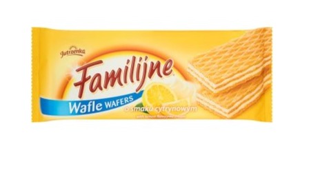 Jutrzenka Wafle Familijne O Smaku Cytrynowym 180g