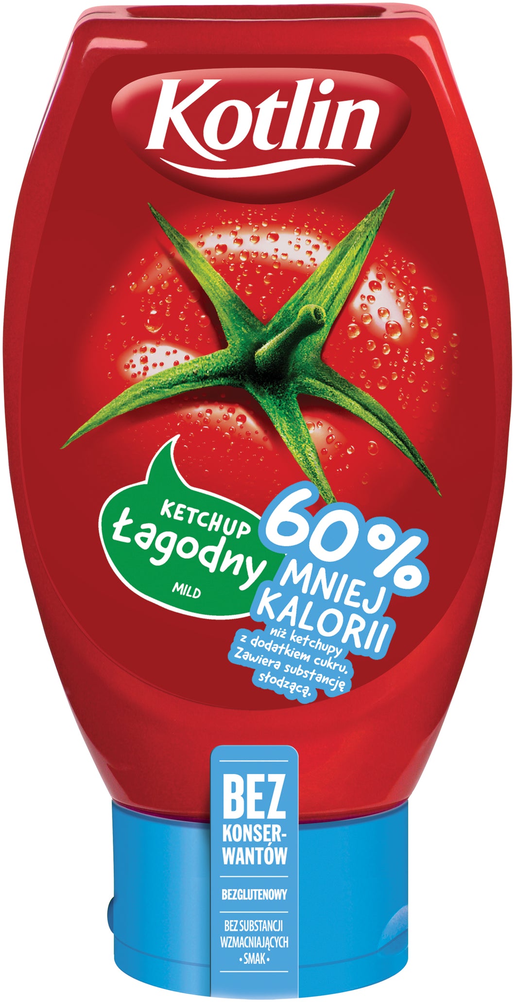 Kotlin Ketchup Łagodny 60% Mniej Kalorii 450g