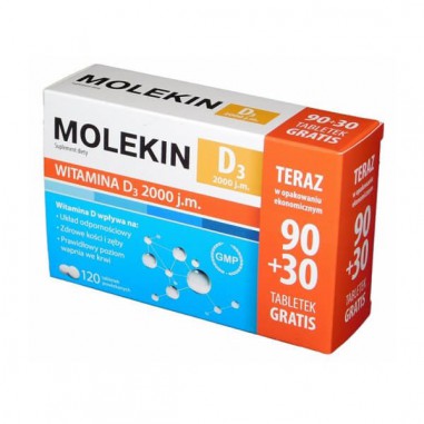 Molekin Witamina D3 2000 J.M. 120 Tabletek