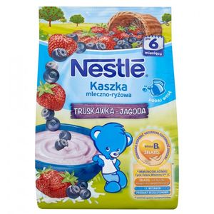 Nestle Kaszka Mleczno-Ryżowo Truskawka-Jagoda Po 6 Miesiącu
