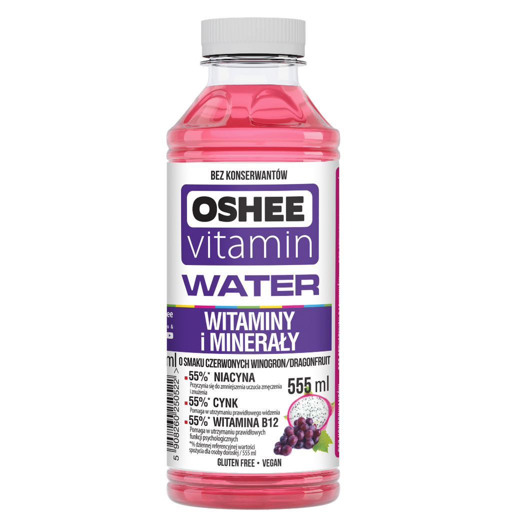 Oshee Vitamin Water (witaminy i minerały) 555mil.