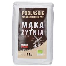 Podlaskie Mąki Ekologiczne Mąka Żytnia Chlebowa Bio 1Kg