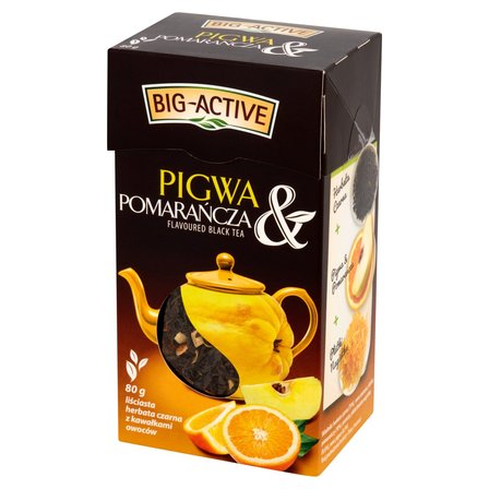 Big Active Herbata Czarna Liściasta Pigwa & Pomarańcza 80g
