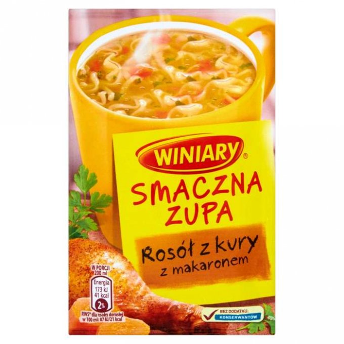 Winiary Smaczna Zupa Rosół Z Kury Z Makaronem 12g